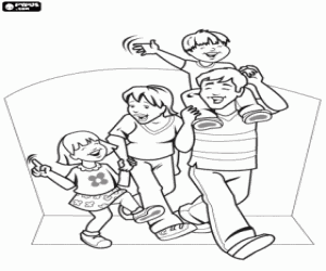 de Família para colorir , jogos de pintar Família , desenhos de