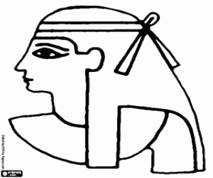 desenho de Cara de um cidadão do antigo Egito para colorir