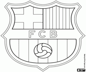 desenho de Logo do FC Barcelona, clube espanhol de futebol. Barça para colorir