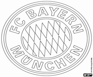 desenho de Logo do FC Bayern de Munique, clube de futebol alemão para colorir