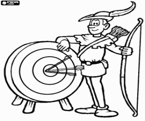 Mostrando Sua Habilidade Arco Lado Alvo Para Colorir Mostrando Sua Habilidade Arco Lado Alvo Para Colorir