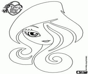 desenho de O rosto feminino do logotipo do Ever After High para colorir
