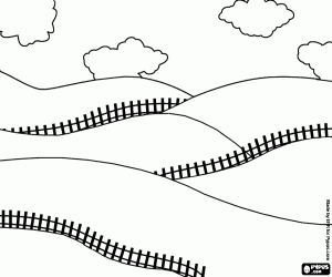 desenho de Paisagem de campos ondulantes para colorir